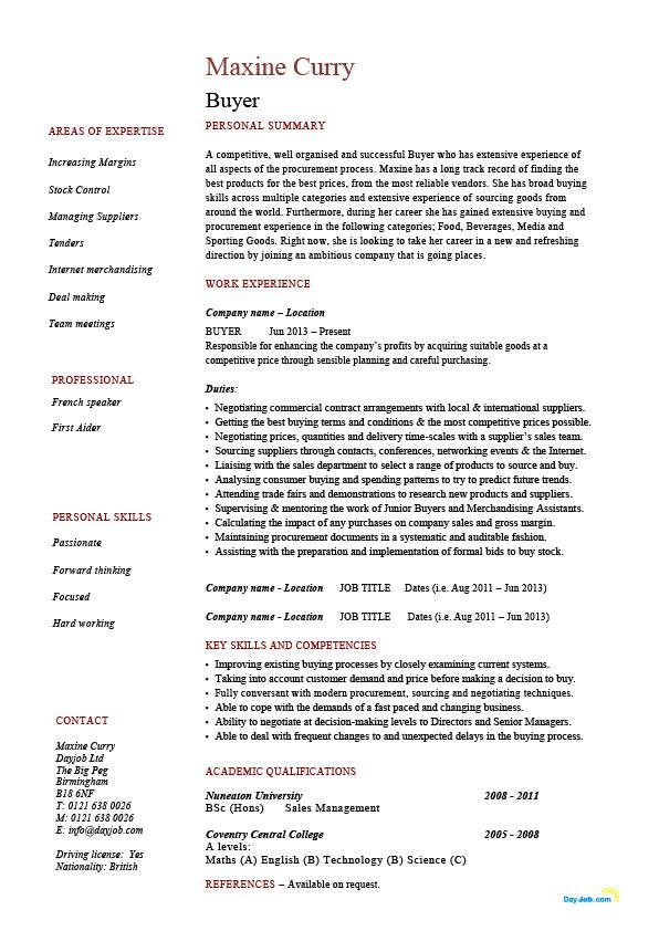Resume Format Key Skills  