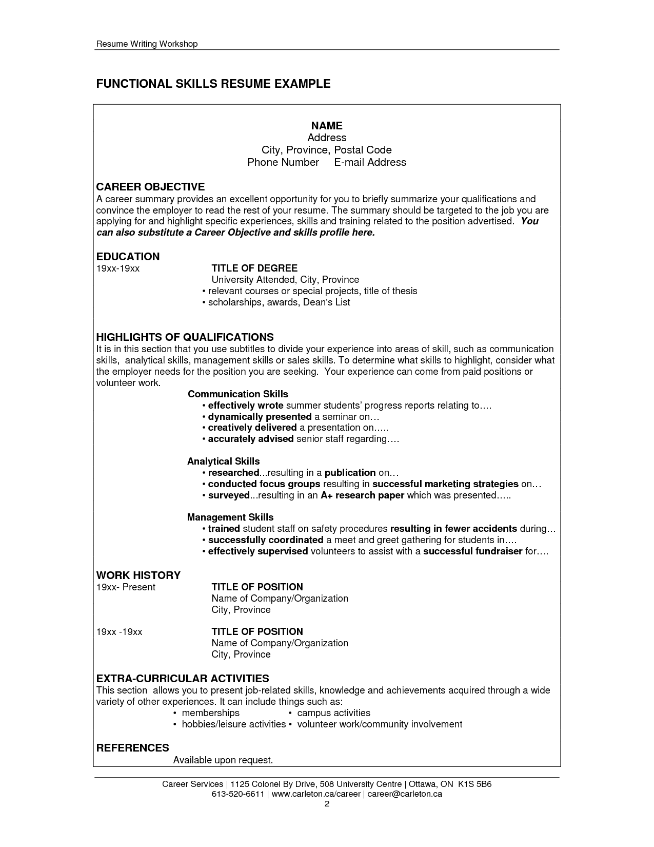 Resume Format Key Skills  