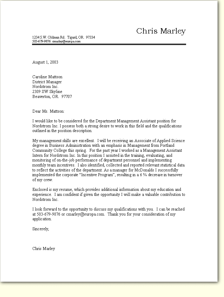 Cover Letter Template Ymca  