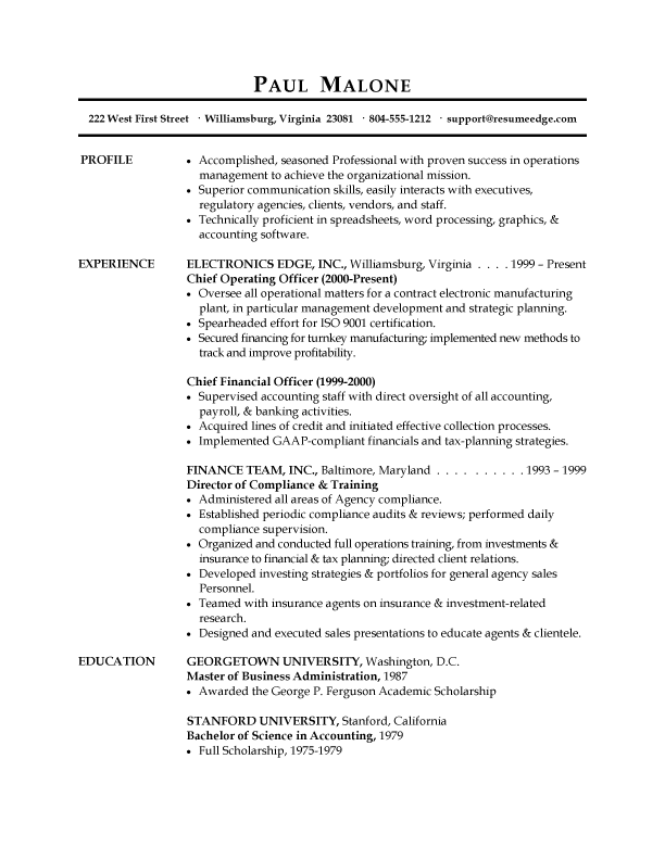Resume Format Rules  