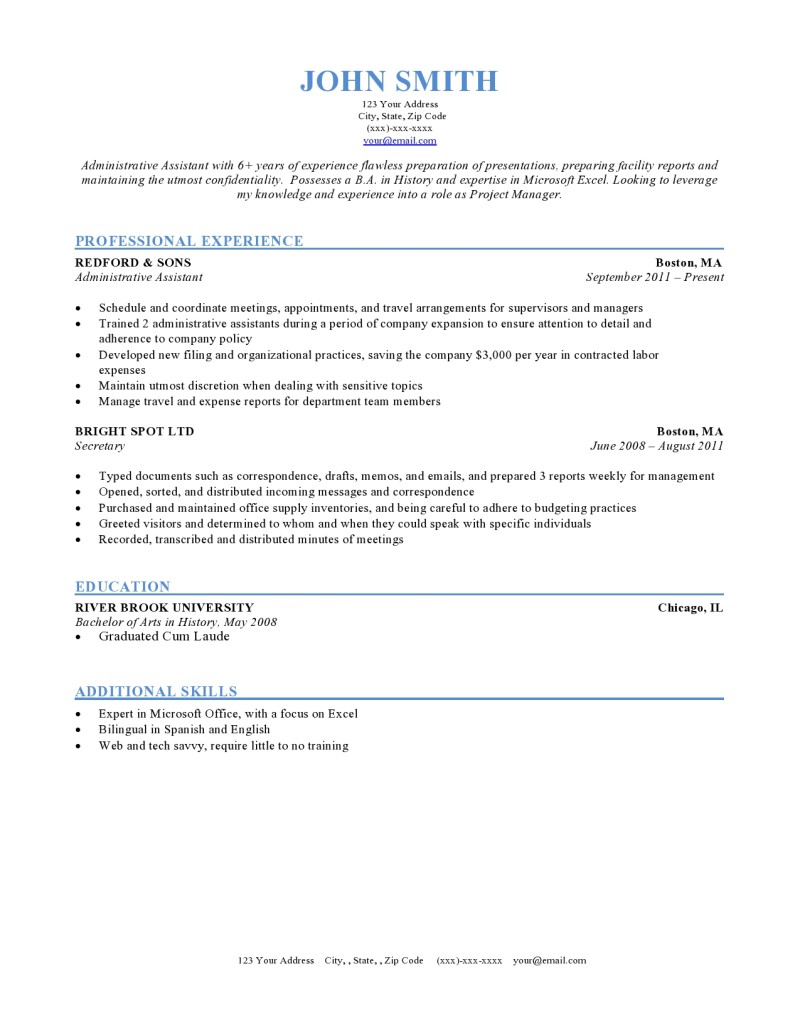 Resume Format Skills  