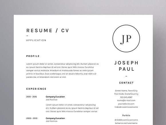 Cv Template Resume 