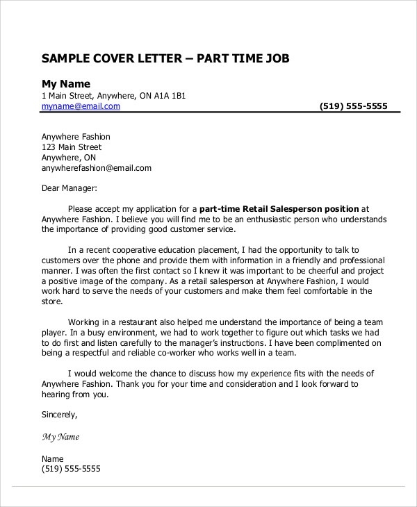 1St Job Cover Letter Template 