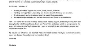 Cover Letter Template For Administrative Assistant 