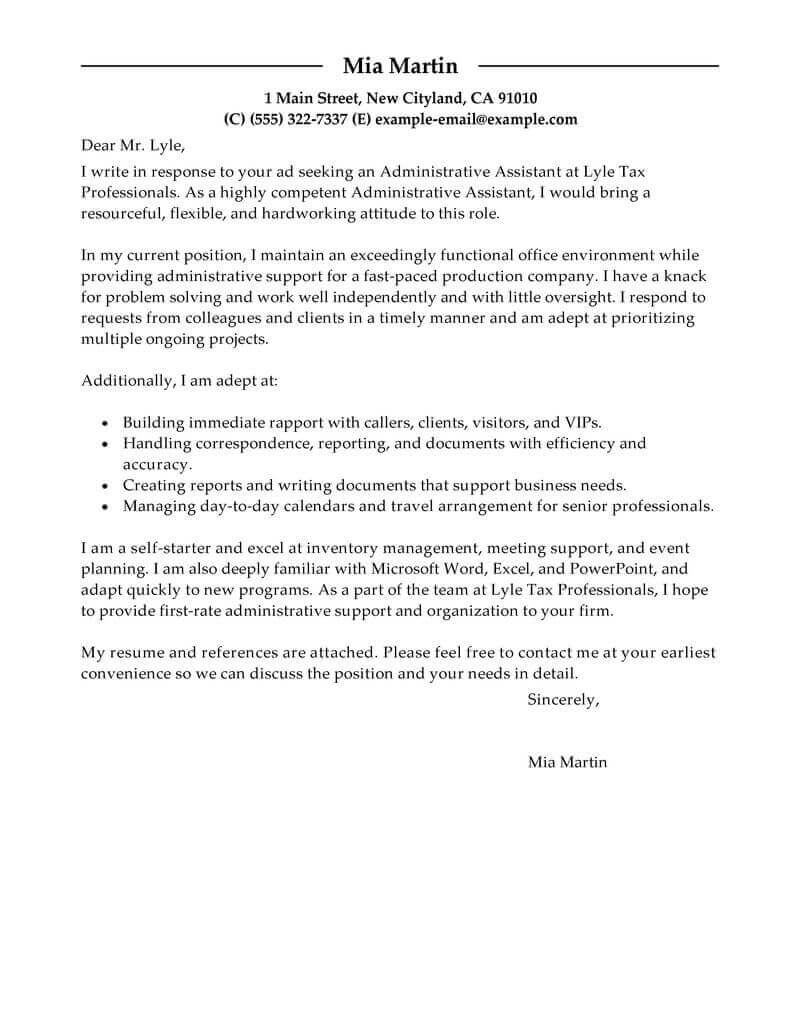 Cover Letter Template Professional  