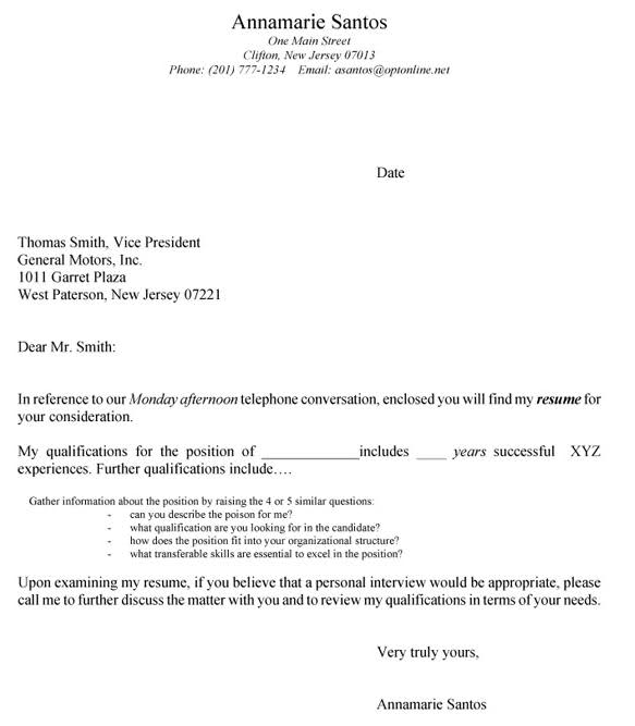 Cover Letter Template For High School Students 