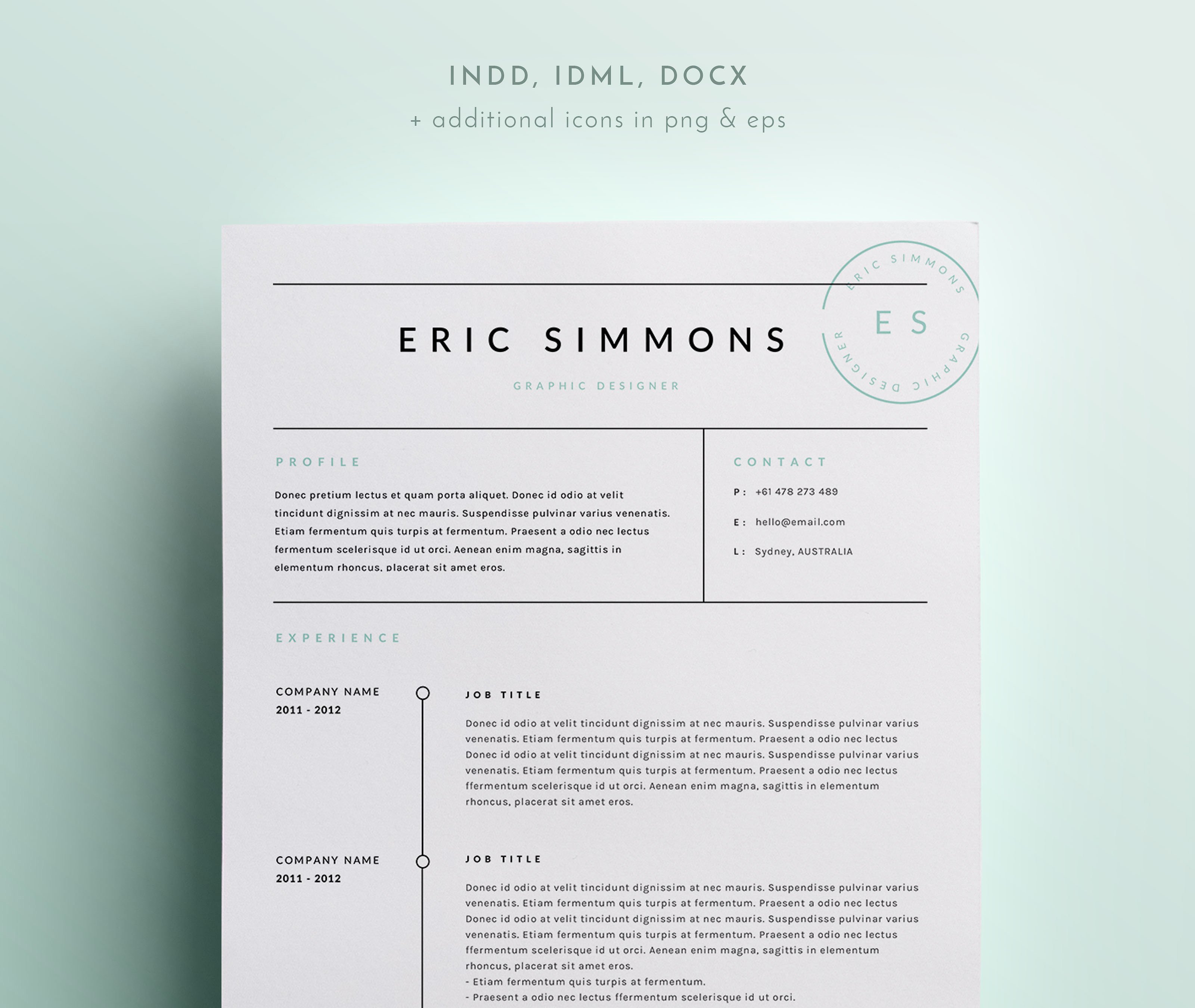 Cv Template 3 Pages  