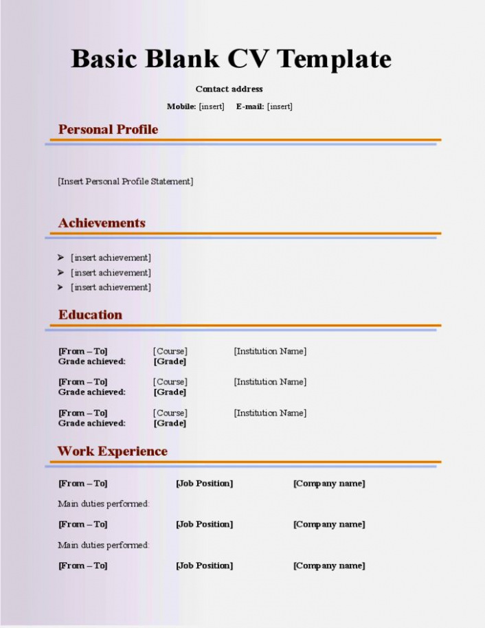 Cv Template For 60 Year Old 