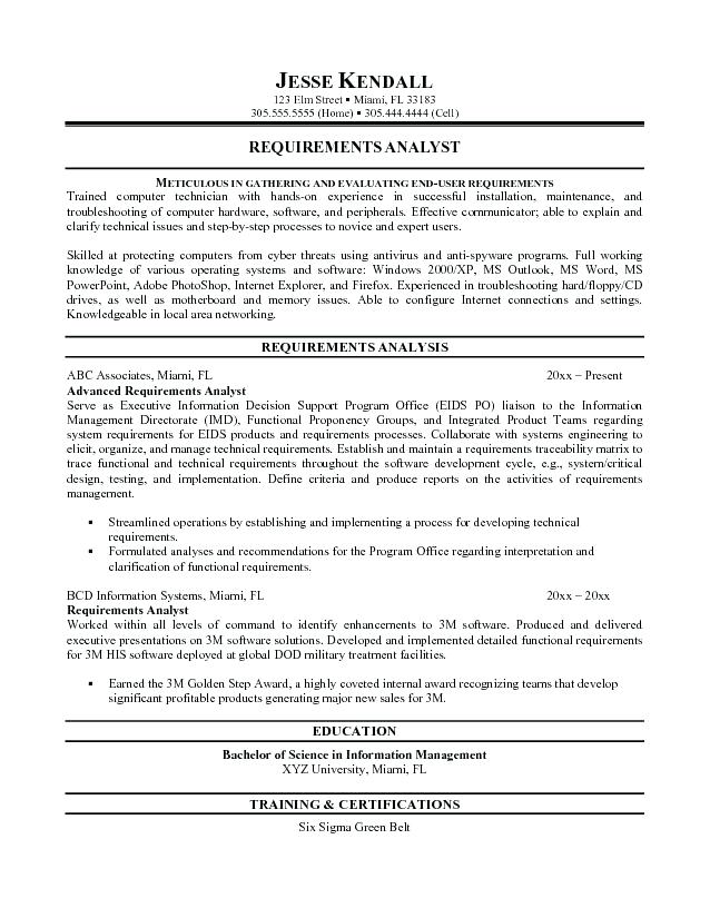 Resume Format Requirements 