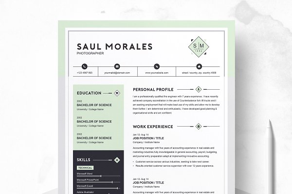 Cv Template 3 Pages  