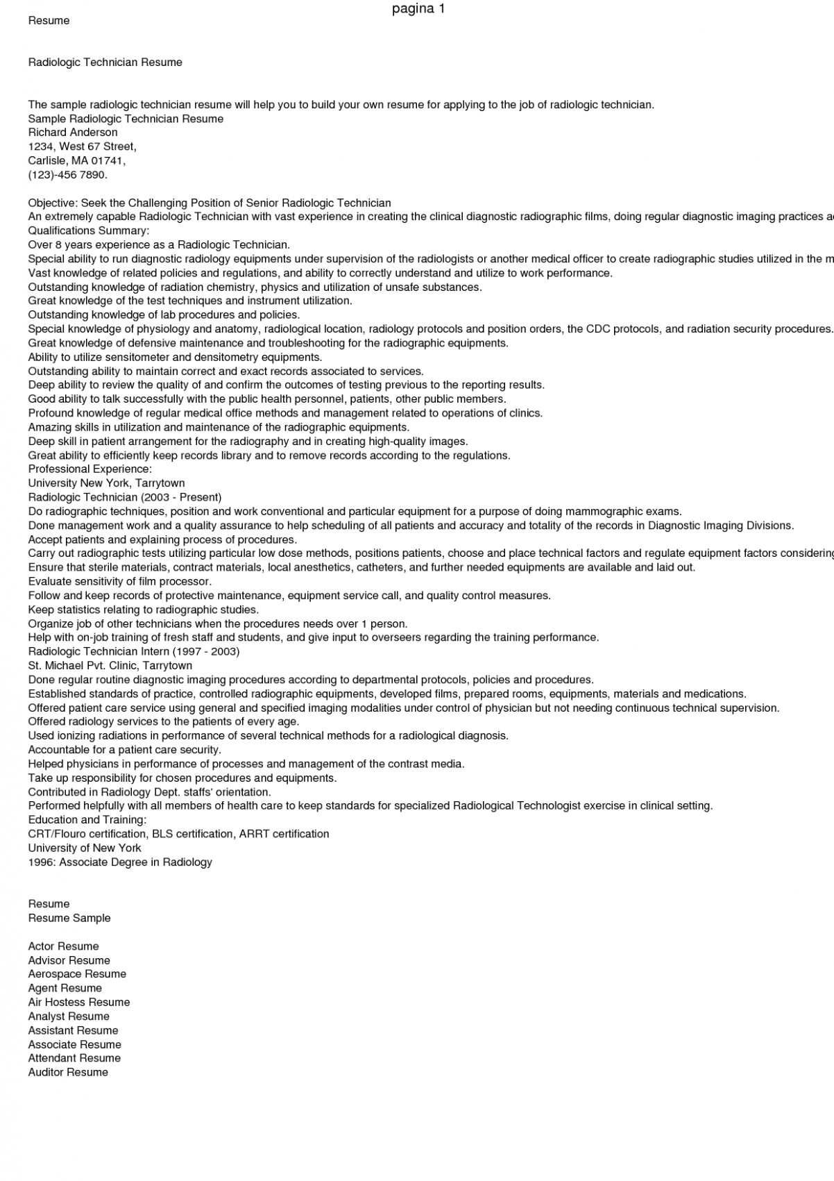 X Ray Tech Cover Letter Template 