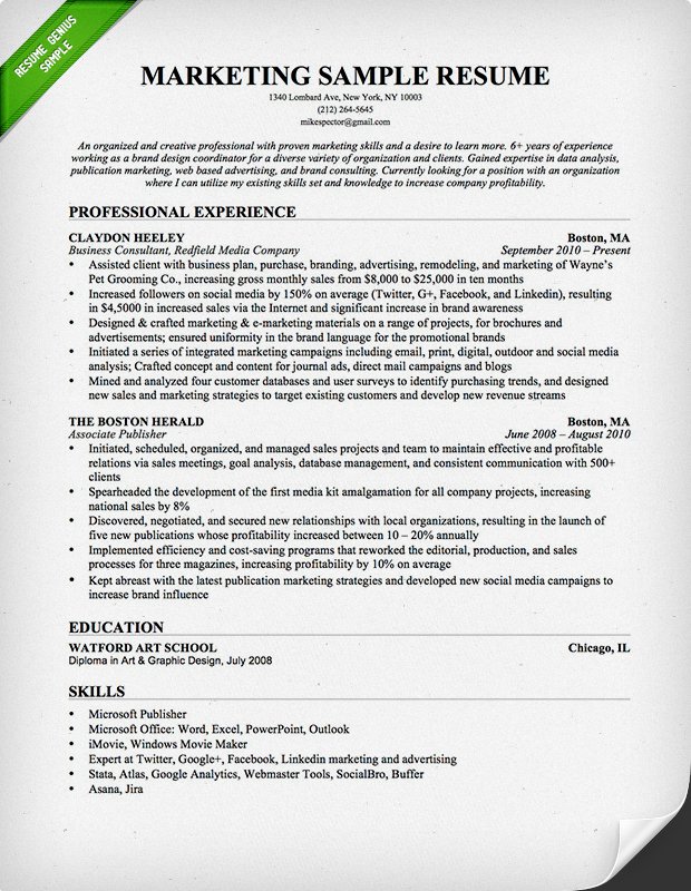 Resume Format Publications  