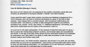 Cover Letter Template Data Analyst 