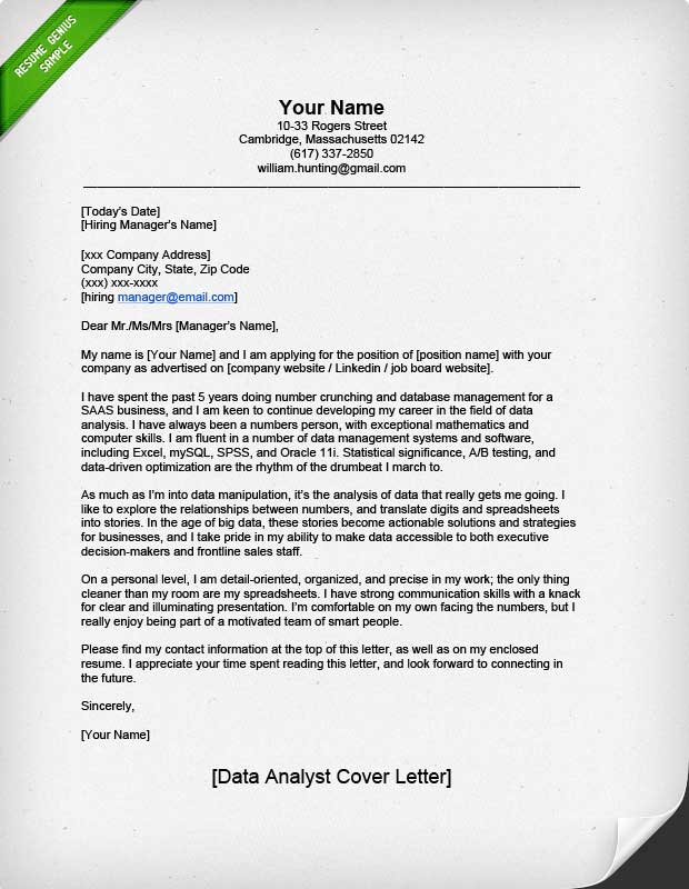 cover letter template linkedin