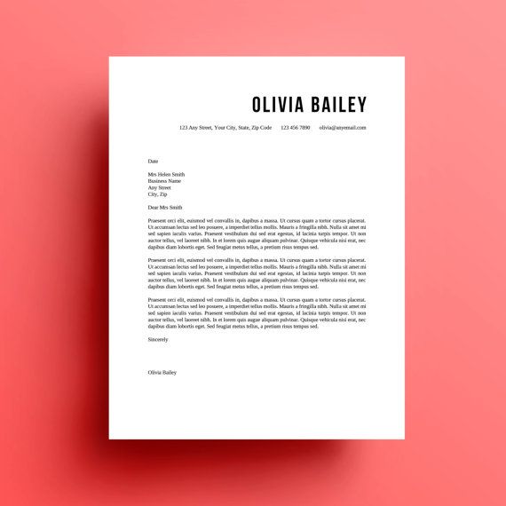 Cover Letter Template Design 