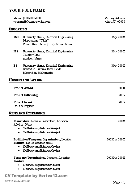 Resume Format In Cv 