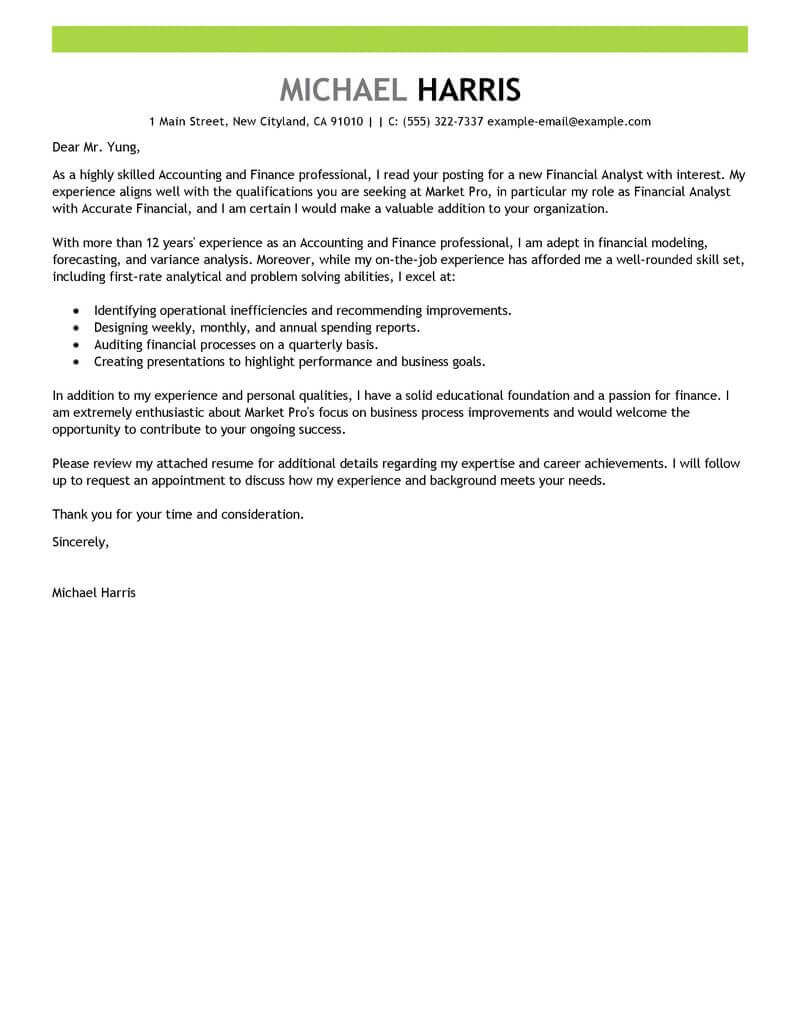Cover Letter Template Professional 