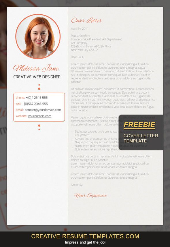 Cover Letter Template Design Free 