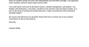 Cover Letter Template Paralegal 