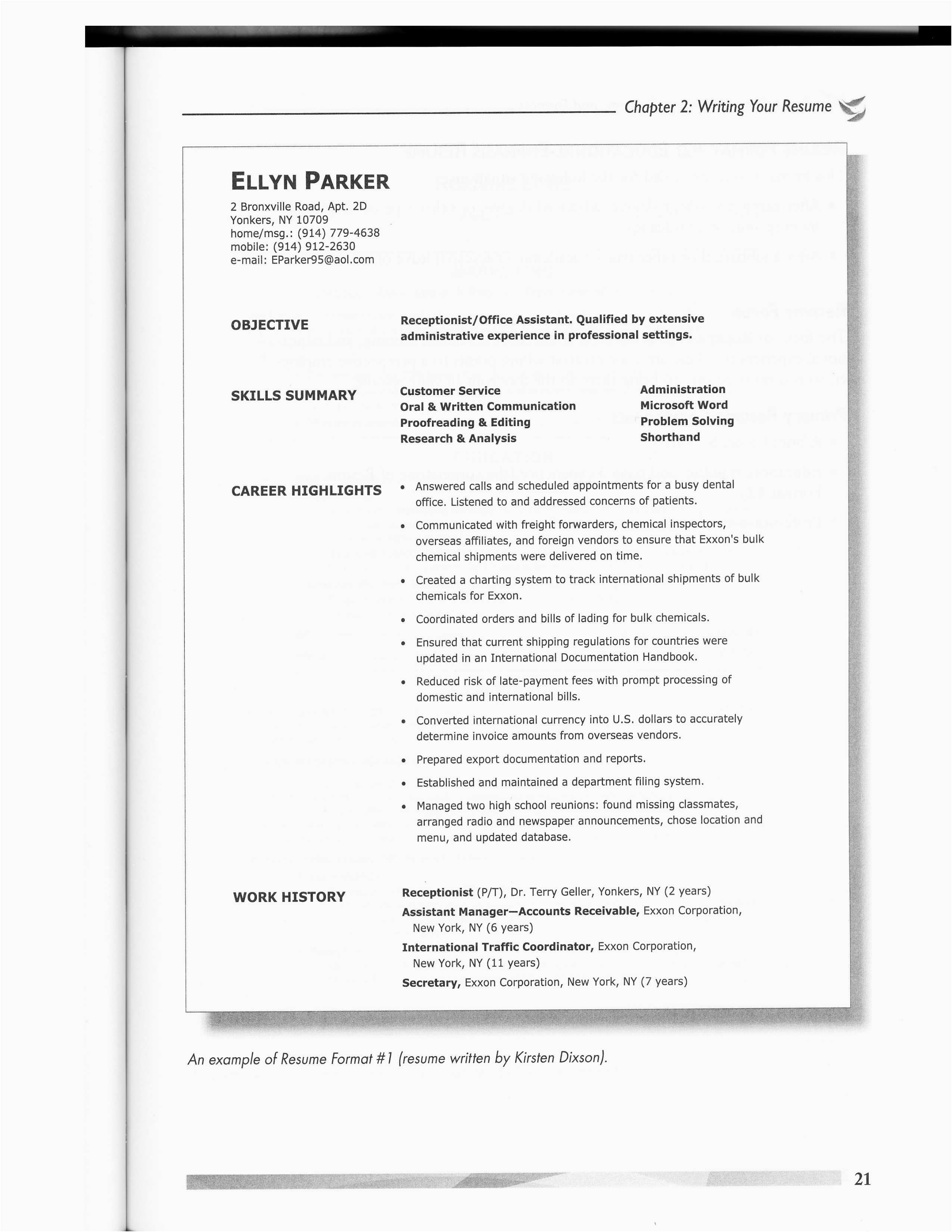 Resume Format For Zoho 
