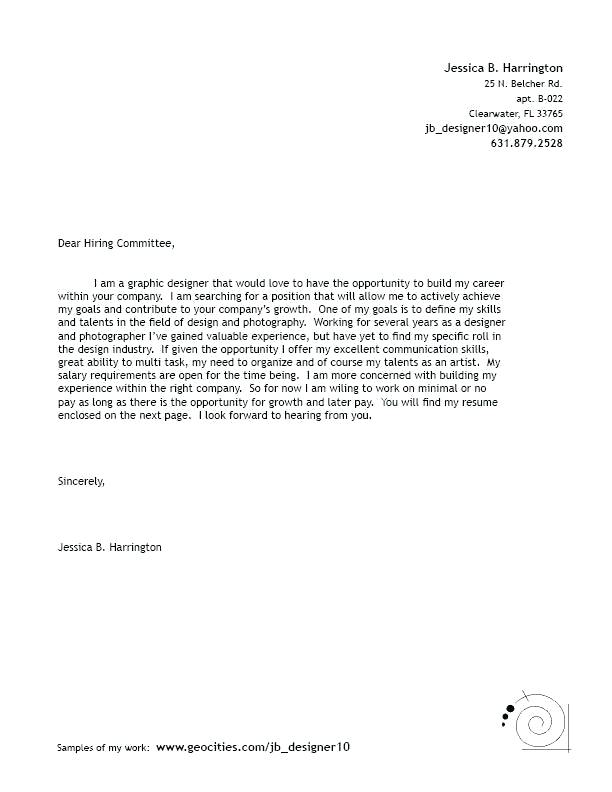Cover Letter Template Yahoo 