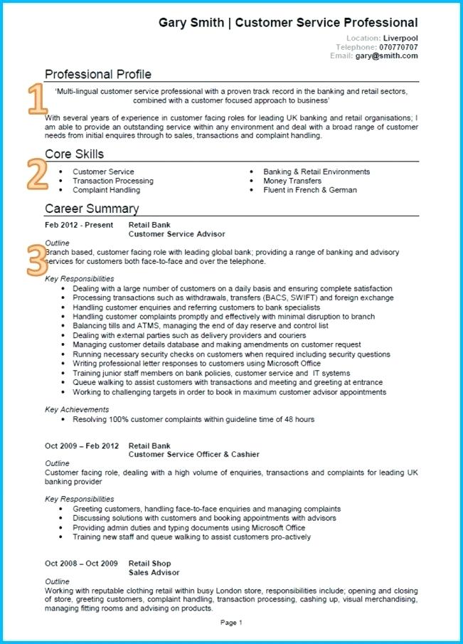 1 Page Cv Template Uk  