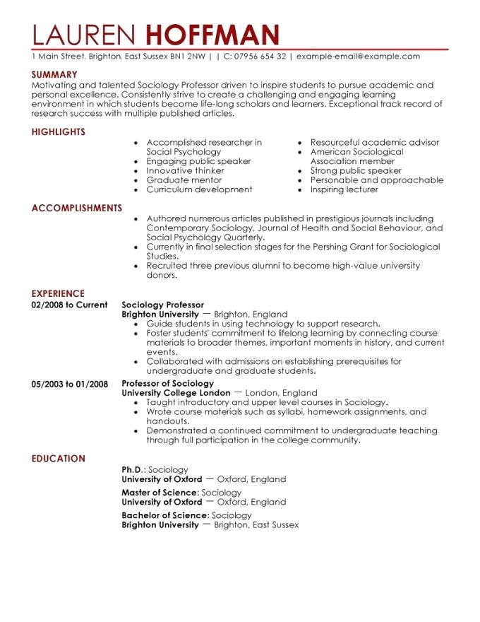 cv template qualifications