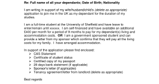 Cover Letter Template Visa Application 