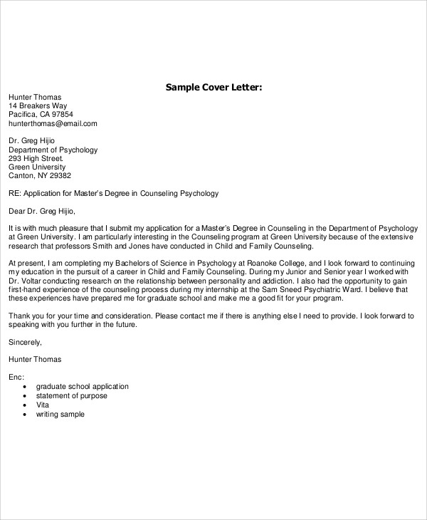 Cover Letter Template College 