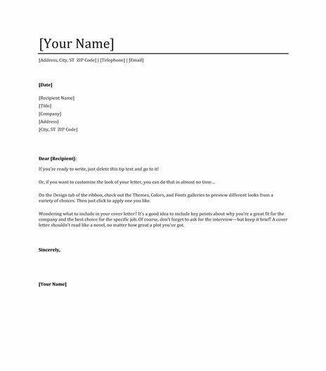 Cover Letter Template Office  