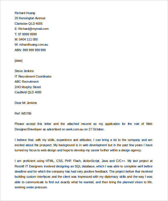 Cover Letter Template Queensland Health 