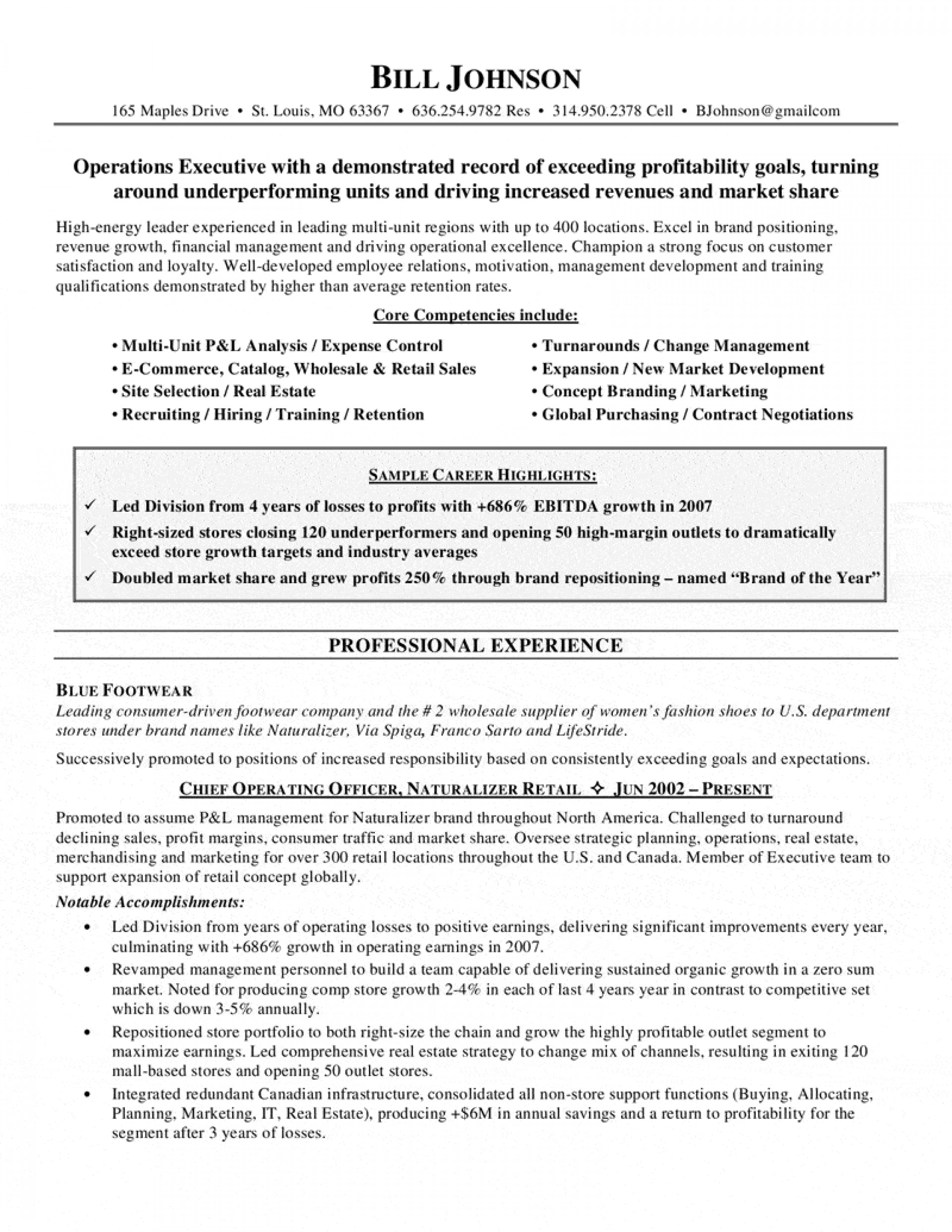 Ecommerce Resume Formats 